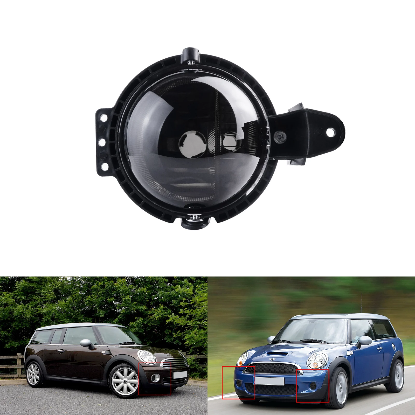 1 piece Smoked Lens Front Bumper Fog Light Lamp For Mini Cooper R55 R56 R57 R58 59 07-15