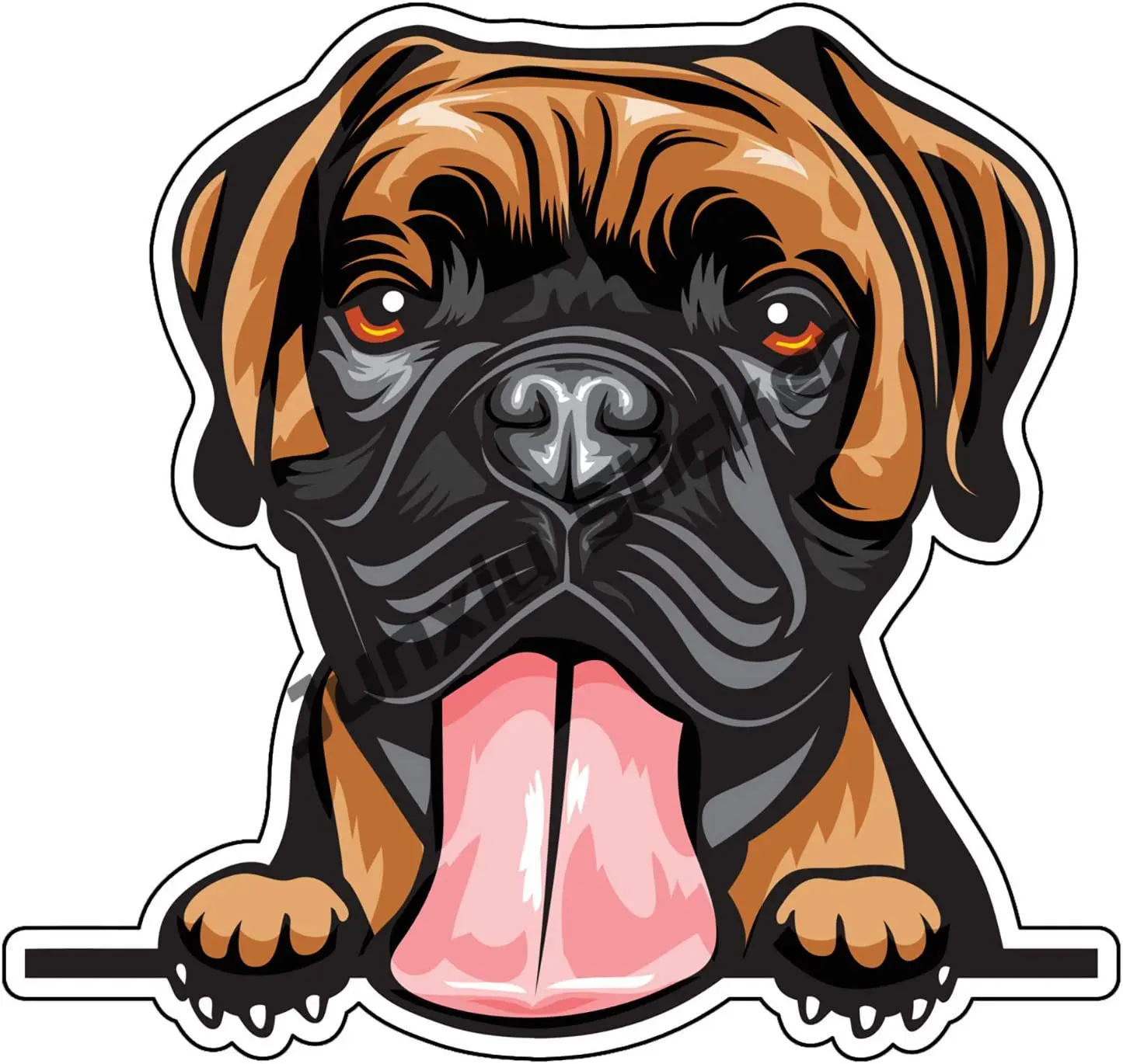 Cartoon Animal Decals Boxer Dog Car Decal Boxer on Board Dog Sticker Breed Refrigerator New Version Decal Motocross Racing Decor — zdjęcie 6