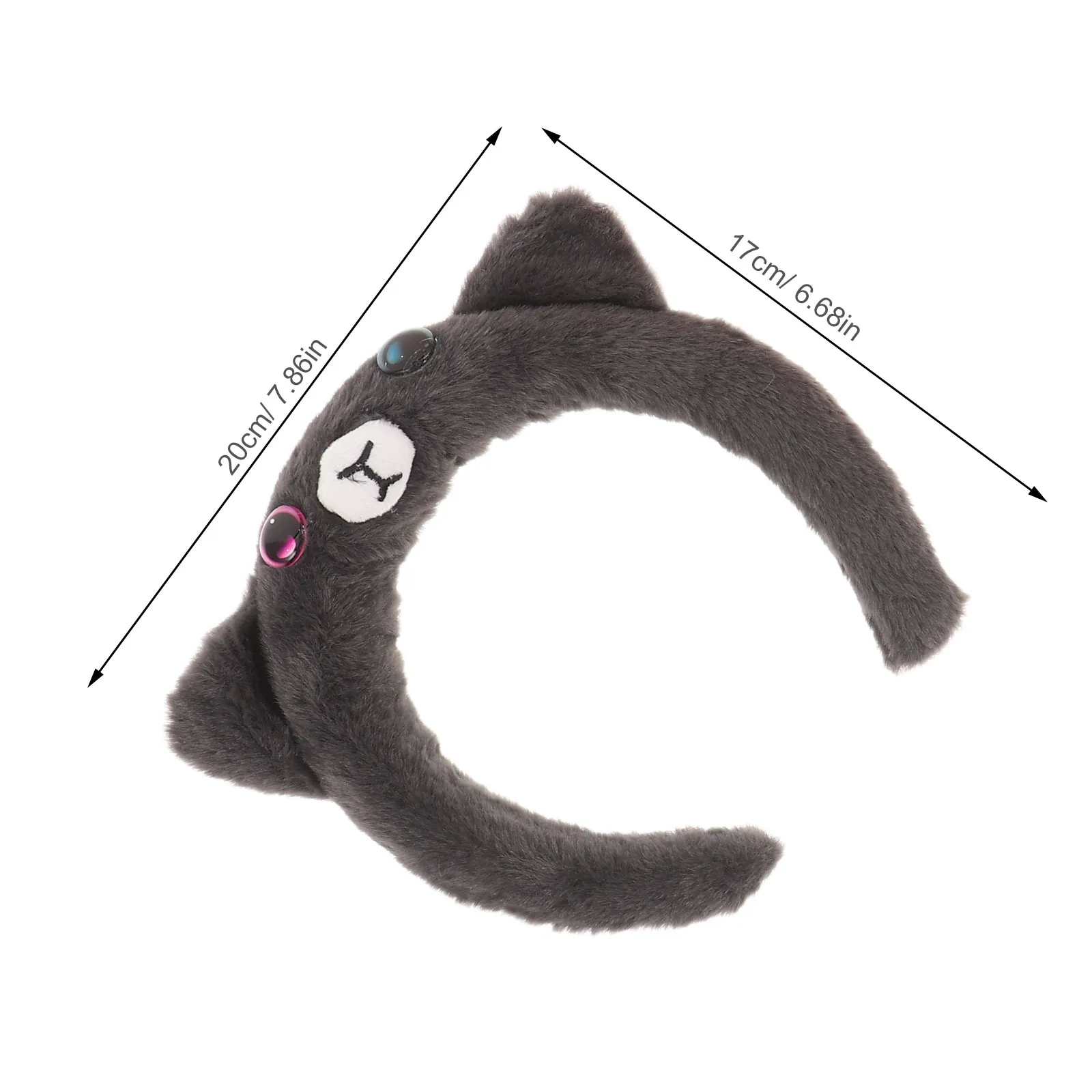 3Pcs Cat Ear Makeup Headband Soft Cartoon Animal Hairband for Washing Face Skincare Headwear Women Girls Beauty Spa Headband