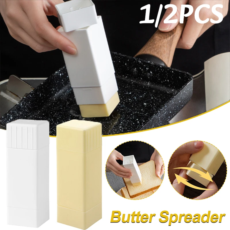 1/2PC Rotary Butter Spreader Tragbare Butter Lagerung Box Aufrecht Käse Spender Halter Kunststoff Kleine Küche Backen Werkzeuge