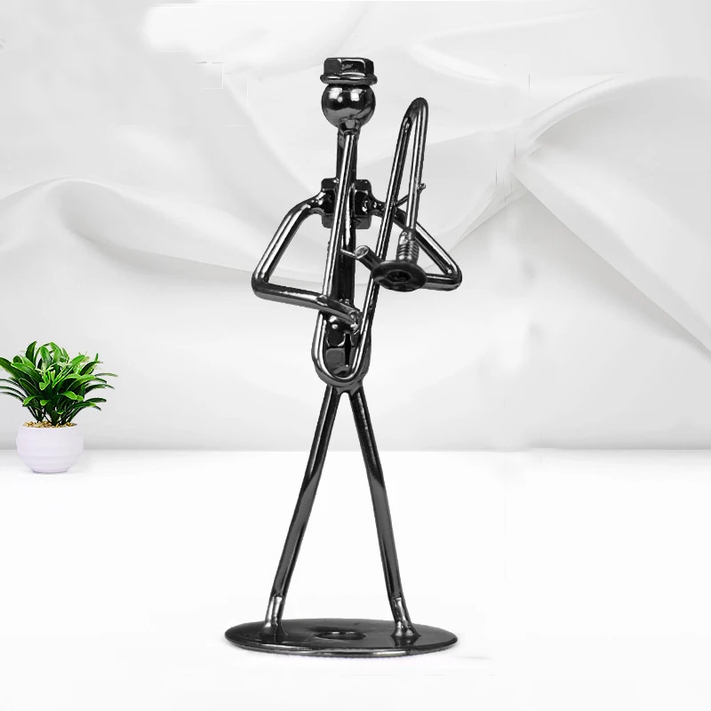 8 أنماط ديكور فني للمنزل هدية عيد ميلاد تمثال زخرفة مكتب الديكور الموسيقى رجل تمثال الفرقة النحت فرقة الموسيقى