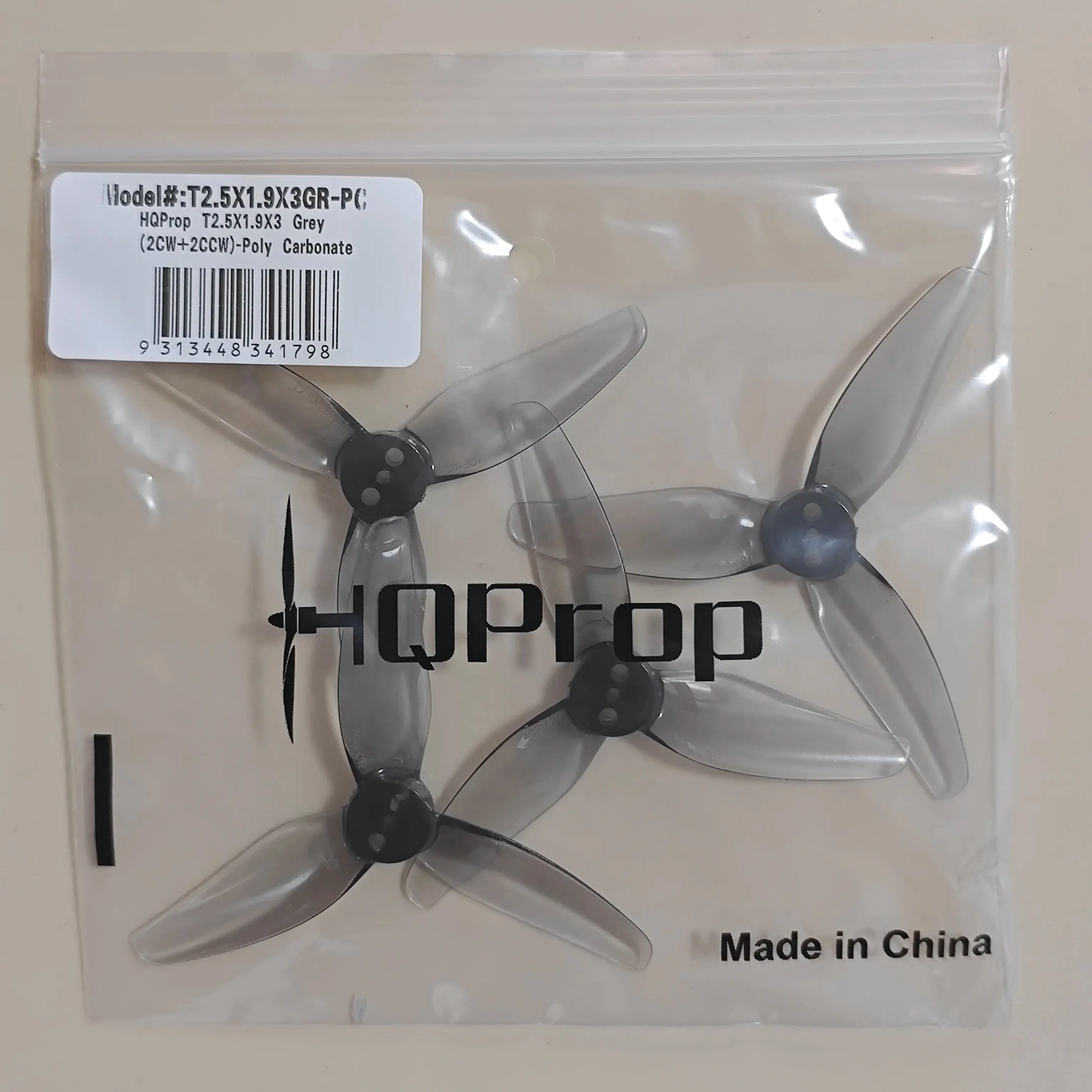HQProp T2.5x1.9x3 5-Inch 3-Blade CW/CCW Propeller Set for Racing RC Drone Compatible with Mario Mini25 Wing Parts