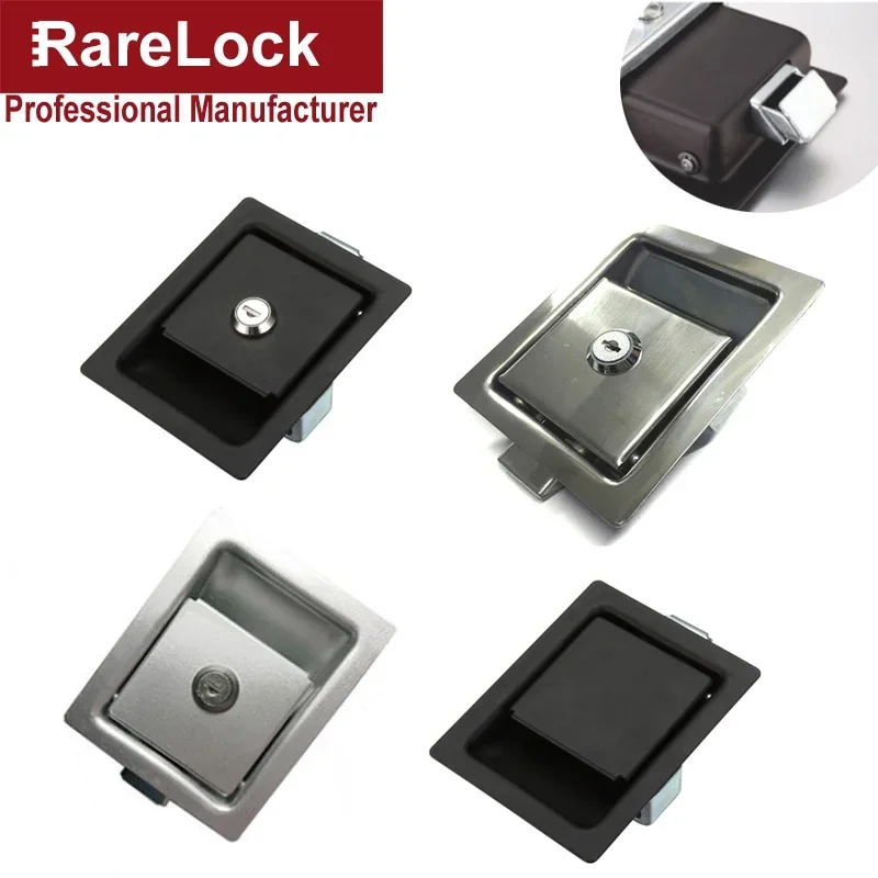 Square Cabinet Door Lock with Key or not for Electronical Box Car Truck Trunk Pickup Bus Accessories Rarelock MS215 g