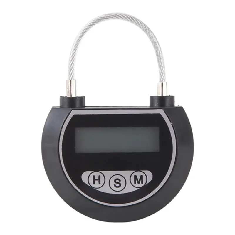 T19C 2PCS Electronic Time Lock Timer Lock Container Multi Function Time Lock Bin For Toys Black