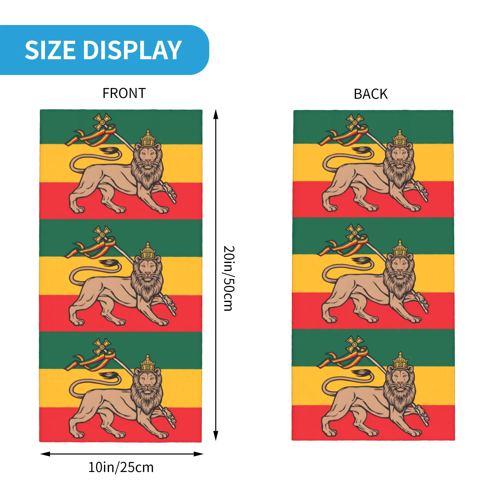 Custom Flag Of Jamaica Bandana Neck Warmer Men Women Winter Hiking Ski Scarf Gaiter Cool Lion Face Cover