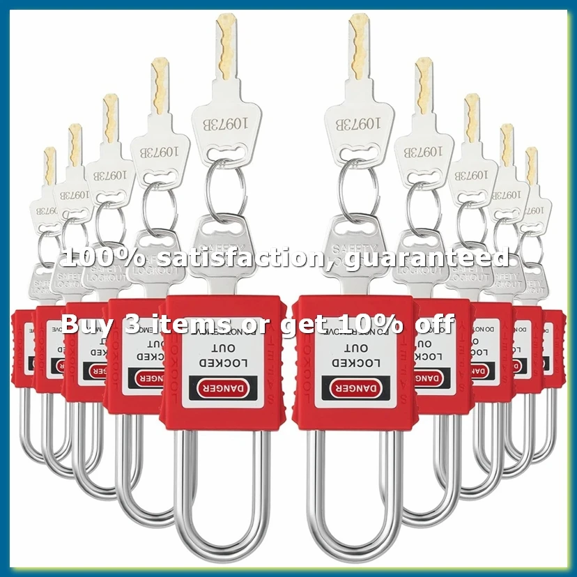 ●Lockout Tagout Locks Set,10 PCS Safety Lockout Padlocks,Lock Out Tag Out Safety Padlocks for Electrical Lockout Tag Out