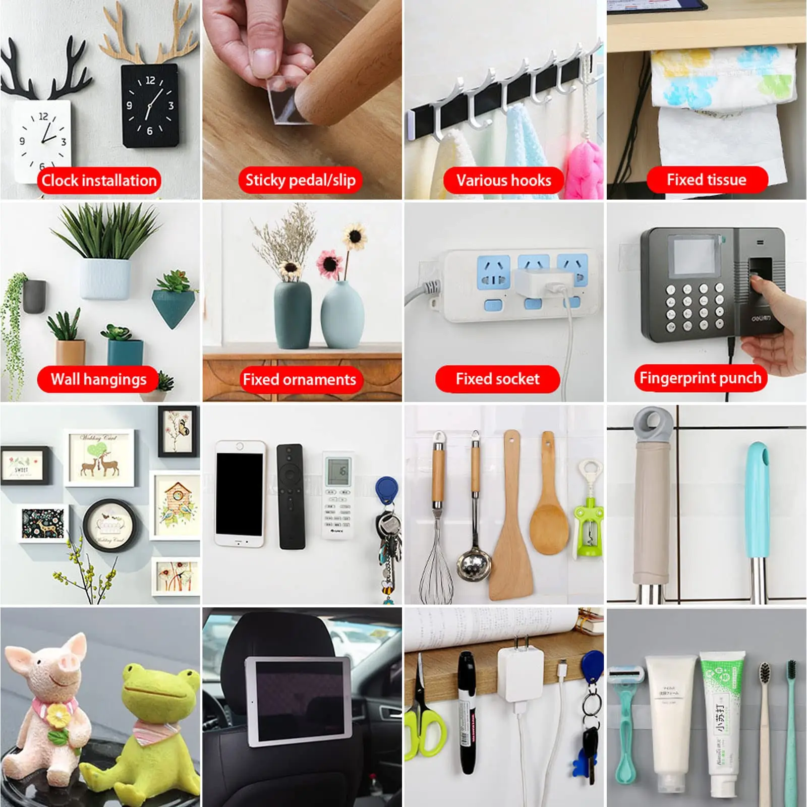 1/3/5 m doppelseitiges Klebeband, wiederverwendbares, stark klebendes, transparentes Klebeband, wasserdichte Wandaufkleber für Paste-Artikel, Dekoration, Nano-Klebeband