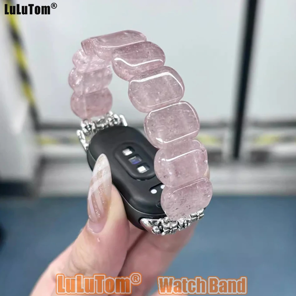 

Strap For Xiaomi Mi Band 9 8 Fashion Energy Healing Stone Crystal Watchband For Miband 8Pro 9 Pro Wristband Replacement Bracelet