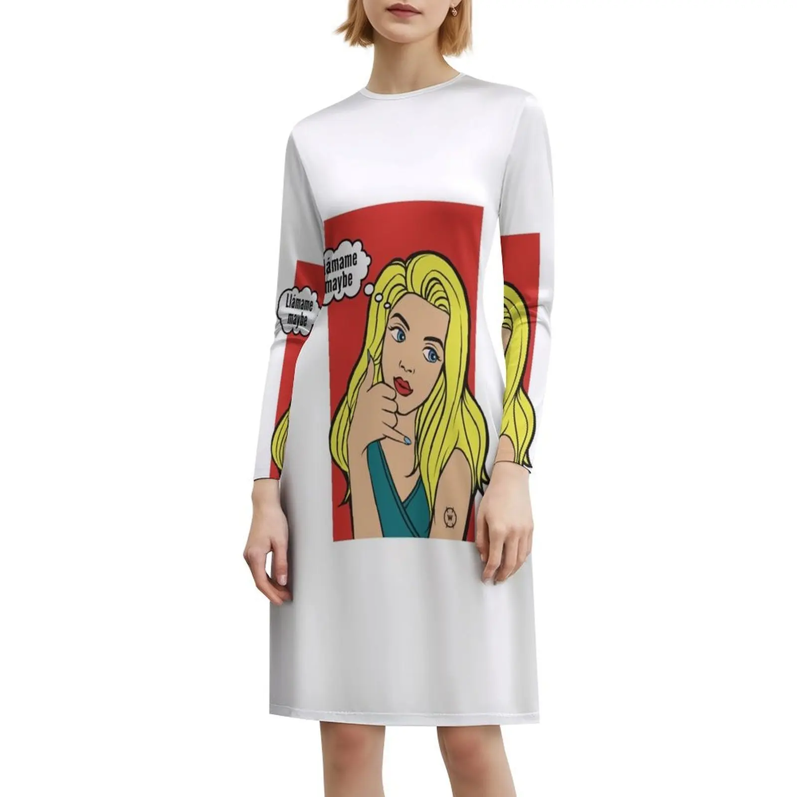 مضحك اللاميام ربما فن البوب فستان عطلة مثير للنساء شاطئ حفلة عيد ميلاد فستان قصير مضحك لامام ربما فتاة فن البوب #6