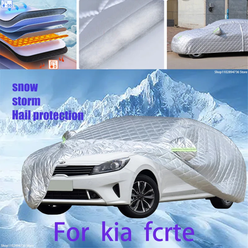 

For kia fcrte Outdoor Cotton Thickened Awning For Car Anti Hail Protection Snow Covers Sunshade Waterproof Dustproof