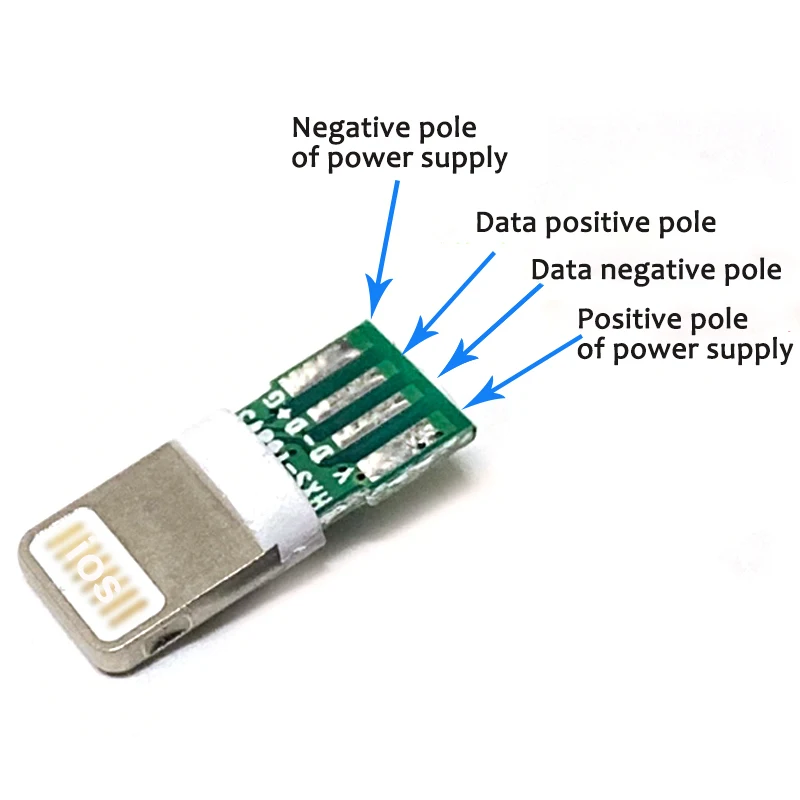 Lightning Dock USB Plug With Chip Board Male Connector welding Data OTG Line Interface DIY Data Cable For Iphone