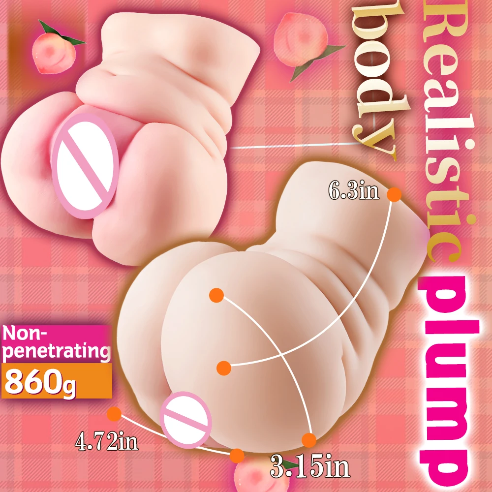 Cup Masturbator Vagina buatan 3D pria, boneka mainan seks masturbasi Vagina saku lembut portabel untuk pria