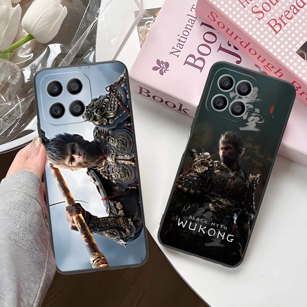 Black Myth Wukong Mobile Cell Phone Case for Huawei Honor 90 80 70 60 50 30 20 10 9 8 7 Pro S SE Lite 5G Black Phone Cover Shell image 5