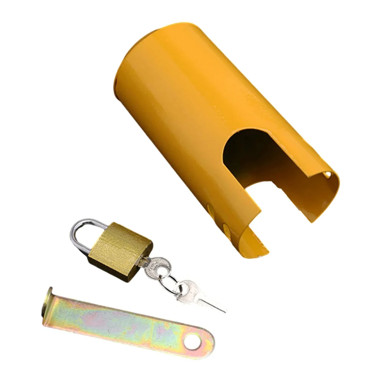 ELBA_Faucet Protection Lock with Key, Anti-theft Outdoor Faucet Lock Plate