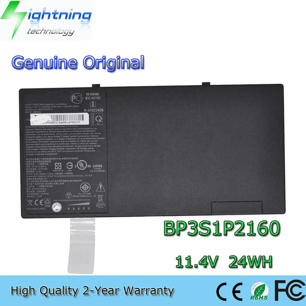 Bateria Original do Portátil para Getac Novo Genuíno 11.4v 24wh F110 g2 g3 g4 441857100001 Bp3s1p2160