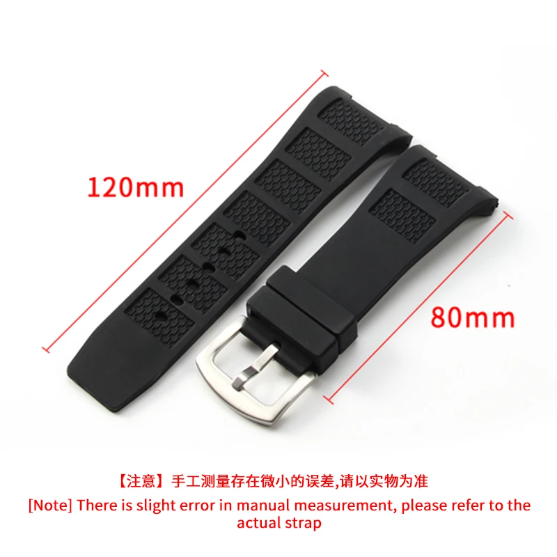 Silicone Watch Strap for IWC Engineer 322503 323601 Waterproof Sweat-Proof Soft Comfortable Notch Rubber Watch Band 30.16mm