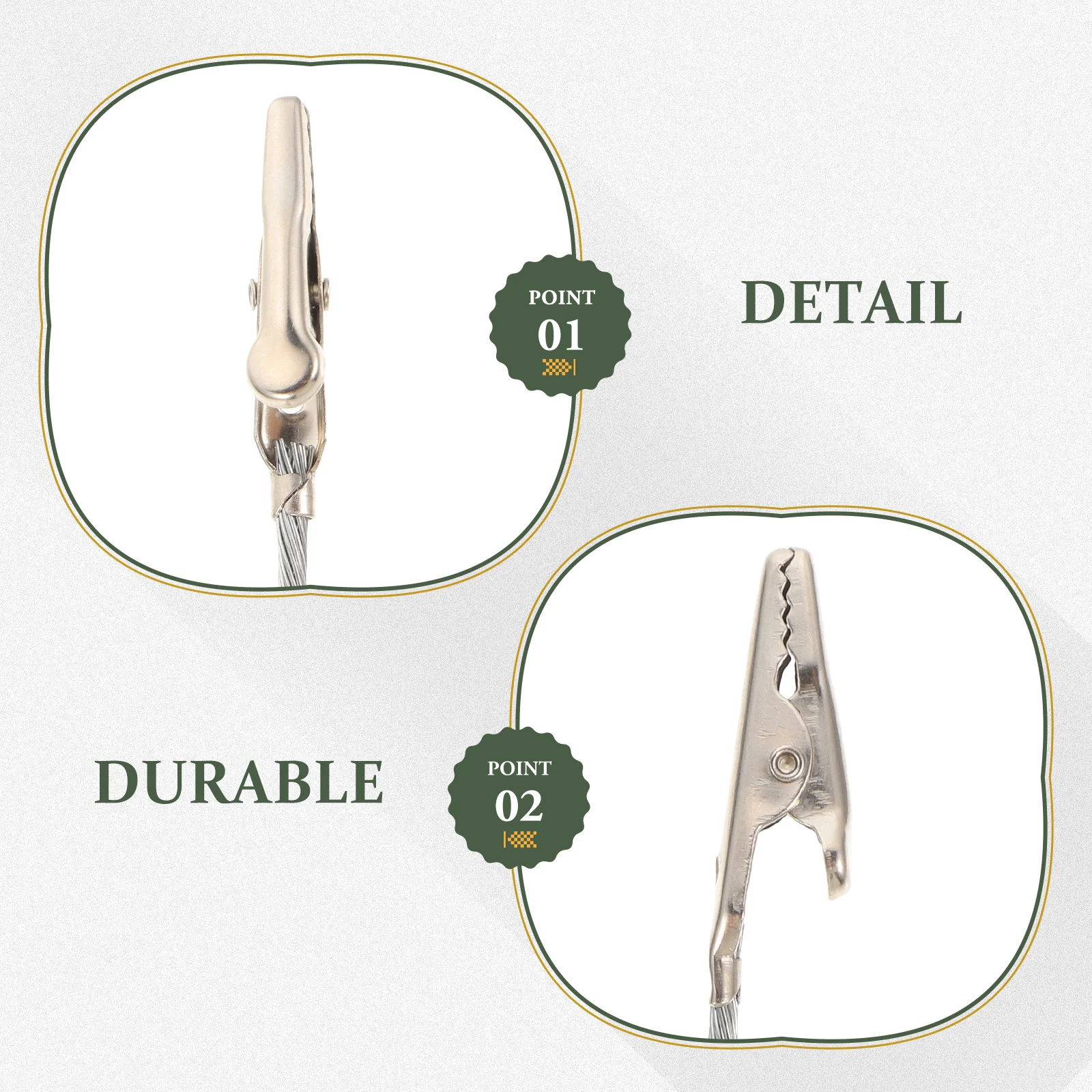 

50Pcs Alligator Clips Metal Wire Photo Clip Holder DIY Craft Card Note Holder for Wall Decoration Party Wedding Birthday