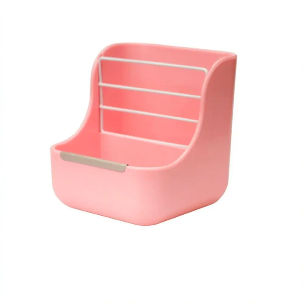 Rabbit Hay Feeder Bowl Two In One Food Dispenser For Chinchilla Small Pet Cage Fixed Rack Waste Preventer Plastic Container