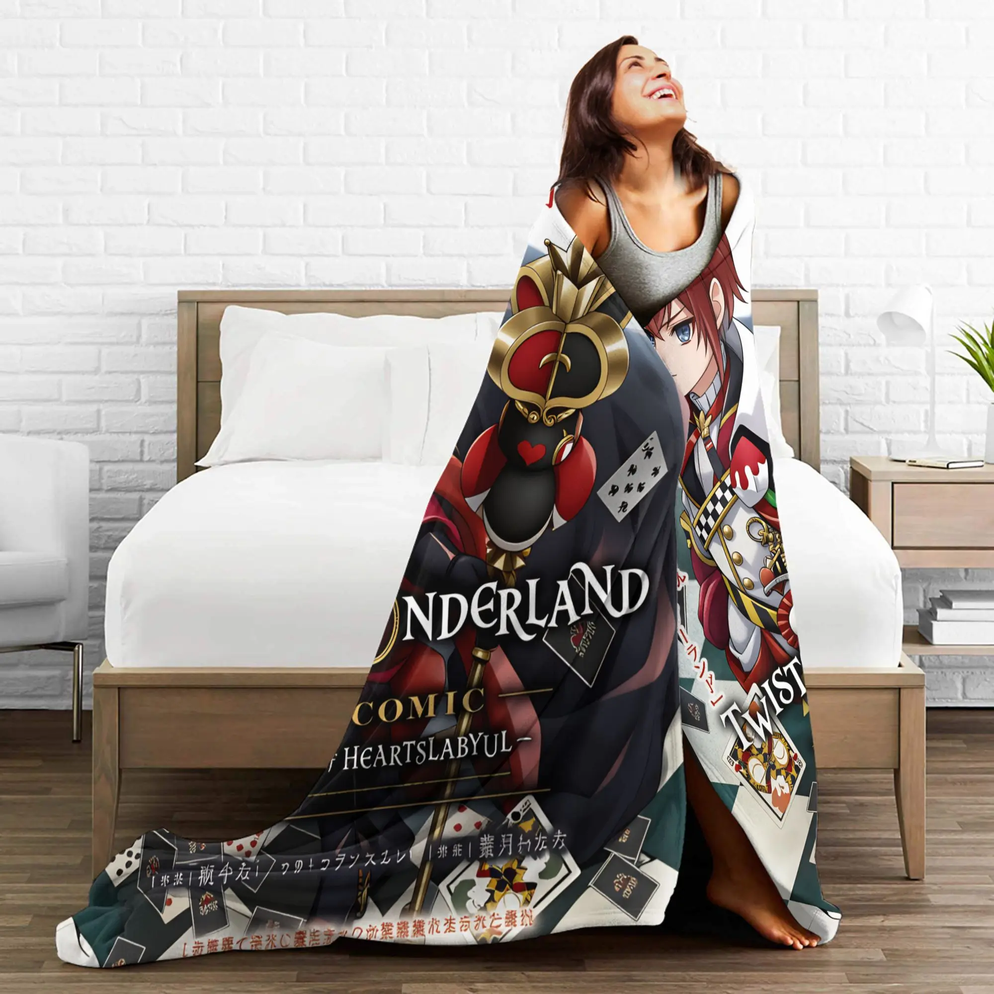 سوبر بطانية دافئة السفر الفراش رمي الملتوية-بلاد العجائب الرسوم المتحركة الفانيلا المفرش للمنزل ديكور الجدة غطاء سرير أريكة