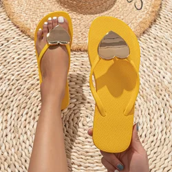 Women Beach Flip Flops Summer Shoes Cute Love Girls Indoor Bathroom Shower Slippers Soft PVC Anti-slip Female Fashion Slides