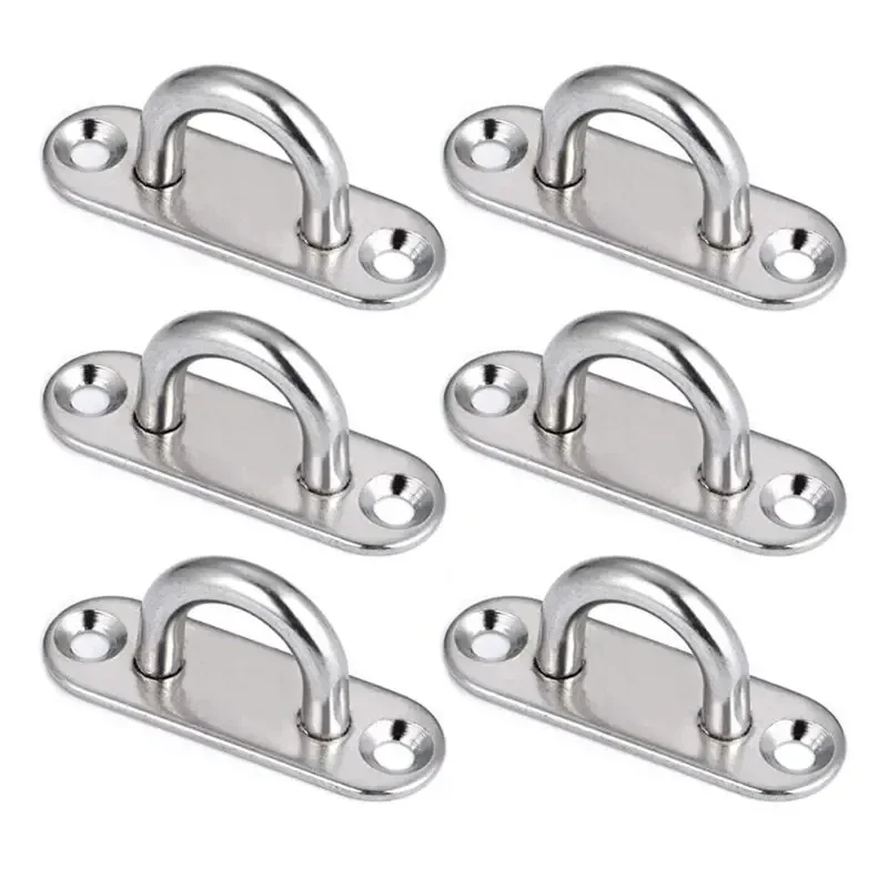 10/5/1Pcs 304 Oval Eye Board Marine Deck Buckle Staple Boat Shade Sail Mounting Fastening Set - 304 Marine Grade Stainless Steel