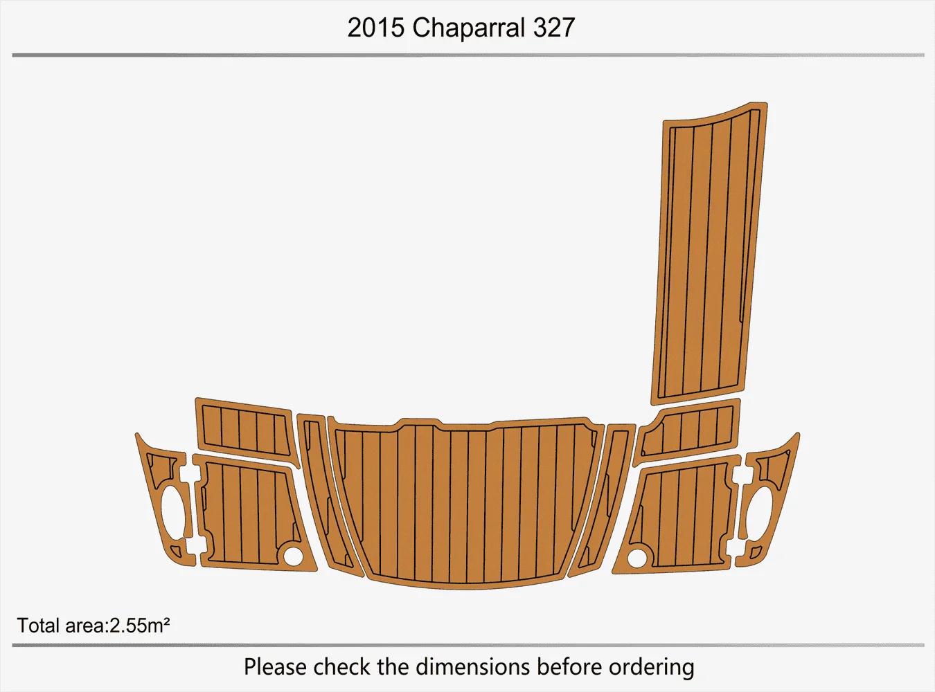 

2015 Chaparral 327 Swim Platform 1/4" 6mm EVA Teak teak carpet floor