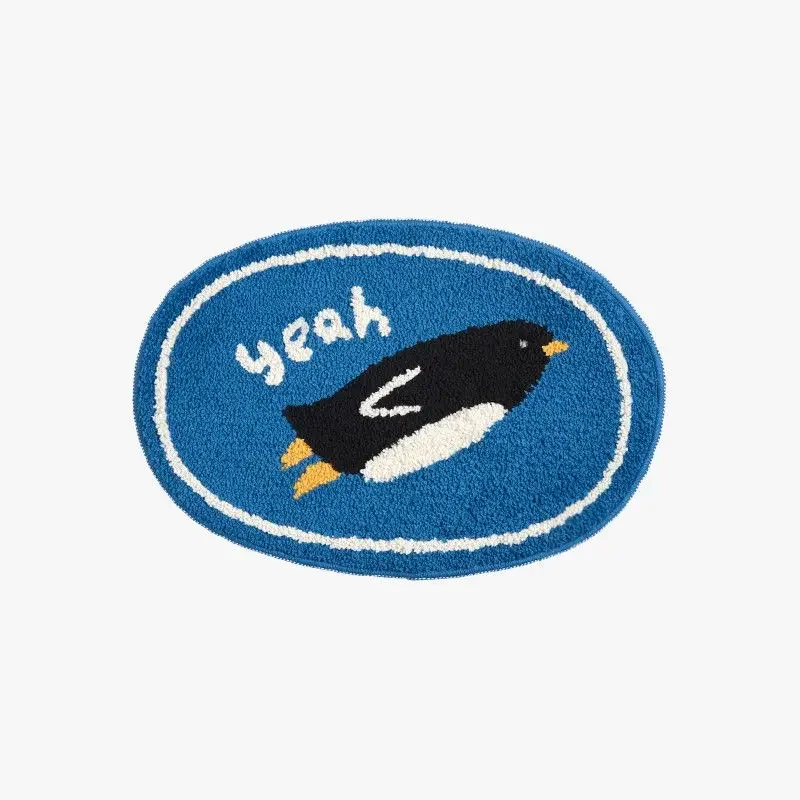 Cute Penguin Bathroom Rug Funny Soft Bathtub Carpet Area Rugs Kitchen Rug Floor Mats Doormat Chic Home Room Decor