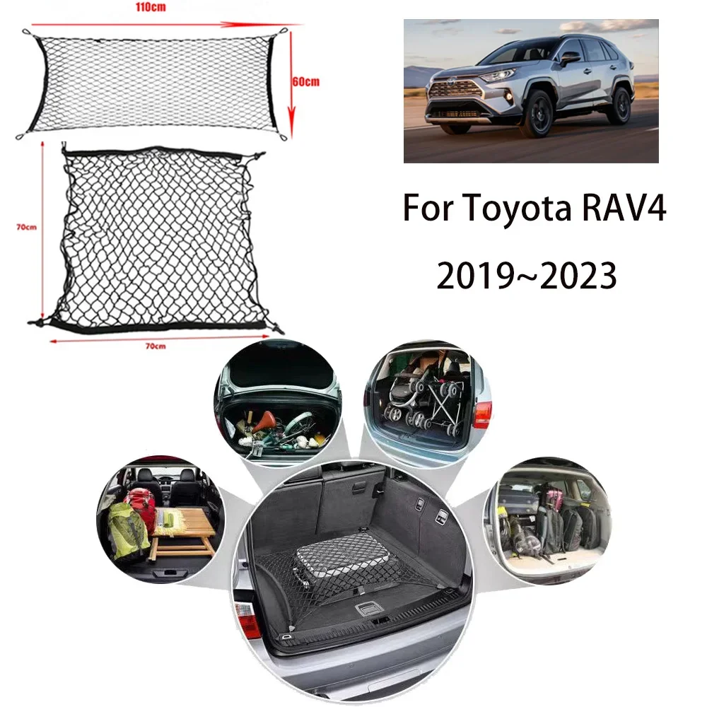 Car Trunk Net for Toyota RAV4 RAV 4 Plug-in Hybrid GR Sport LE XLE XA50 2019 2020 2021 2022 2023 Accessories Luggage Organiser