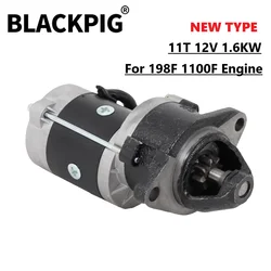 High Quality Generator Parts Starter Motor QDY12028B 12V 1.6KW 11T Teeth For 198F 1100F Diesel Engine Motor Starter