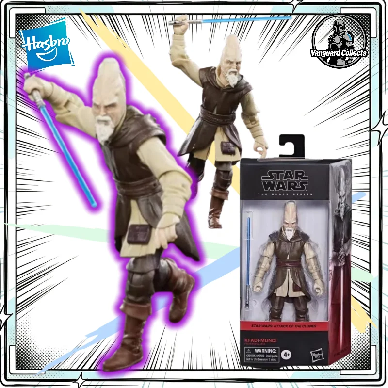 【en-stock】hasbro-star-wars-the-black-series-ki-adi-mundi-attack-of-the-clones-figurine-d'action-modele-de-collection
