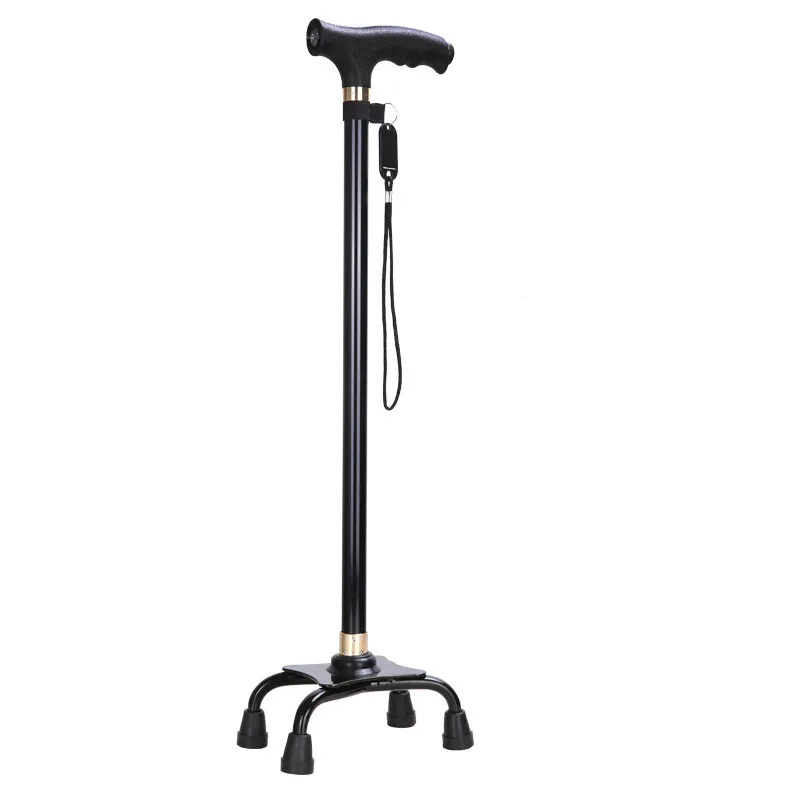 LED-licht wandelstok voor ouderen - Verstelbare kruk van aluminiumlegering met antislip rubberen basis voor senioren/mannen/gehandicapten