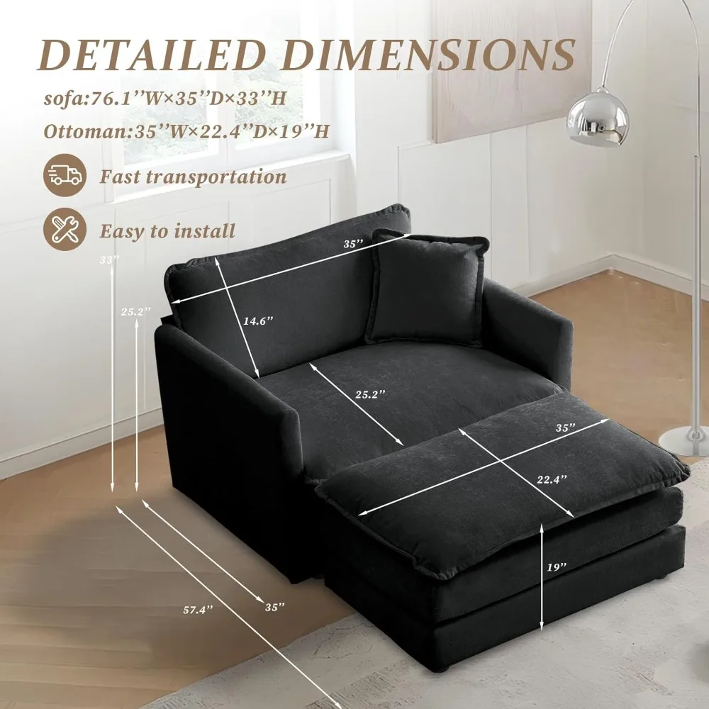 أريكة شانيل مقطعية مع مسند باللون الأزرق الداكن لراحة وأناقة فاخرة