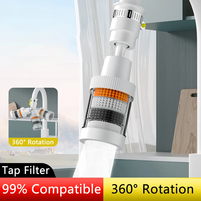 

Water Faucet Filter Kitchen Cartridge Carbon Filter Adjust 360° Rotation Water Clean Purifier Filter Household Mini Tap Fiter