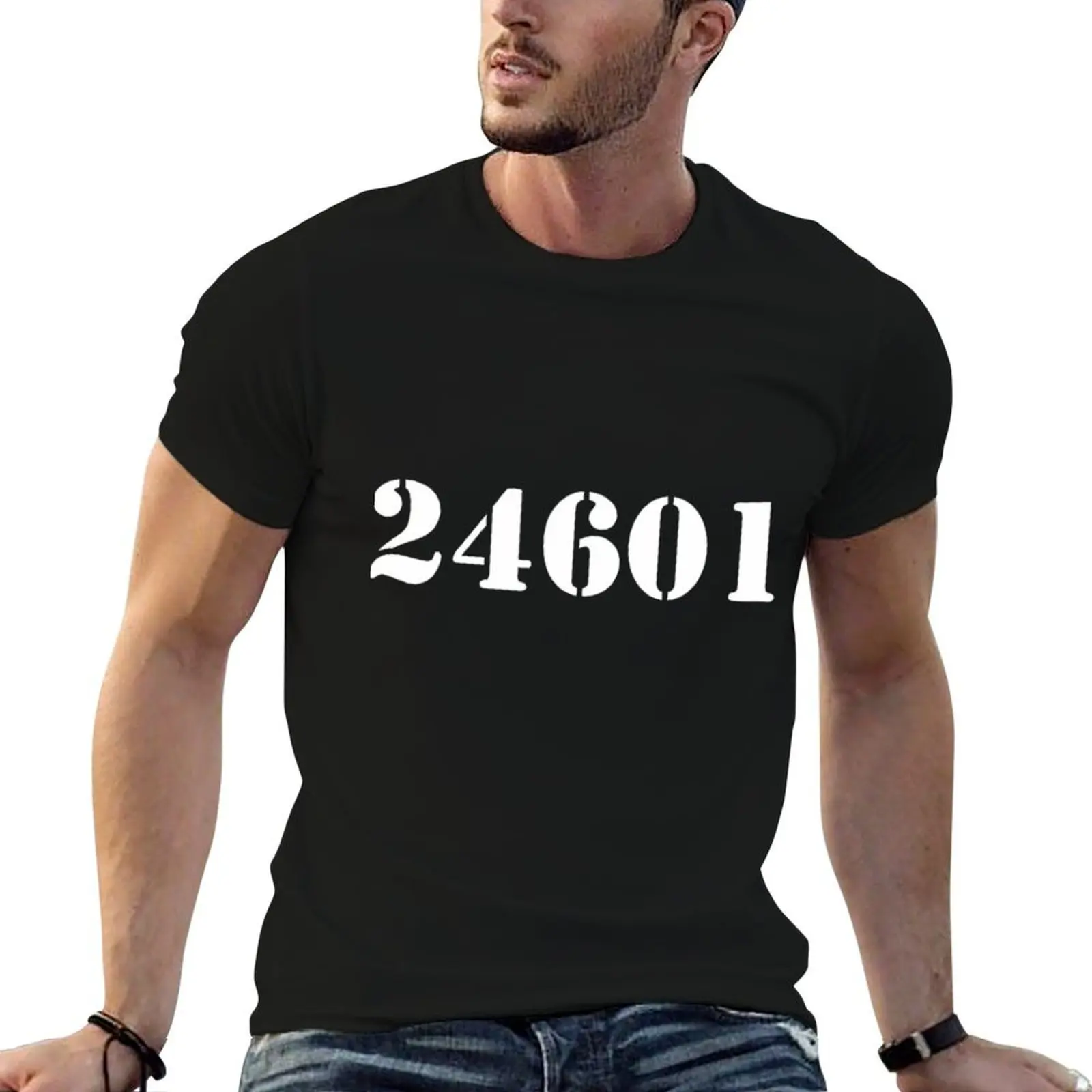 24601 (white stencil) T-Shirt Quick Dry Light Sports T-Shirt
