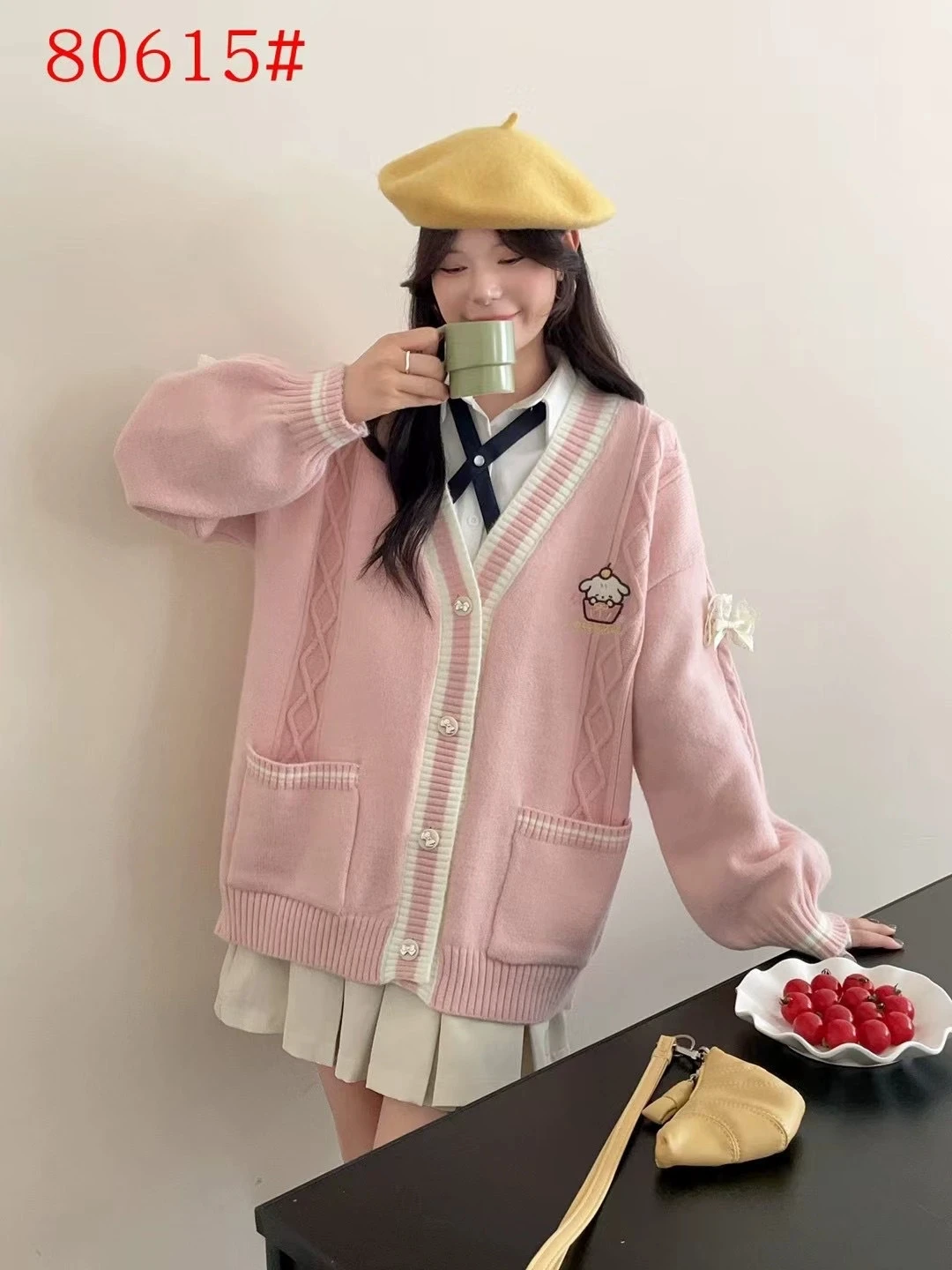 Autumn and winter new style gentle v-neck temperament pure lust hot girl slim long-sleeved sweater tops for women