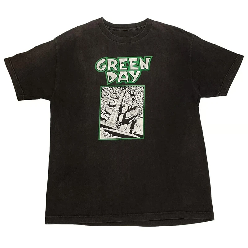 

Band American Street Hip-hop Punk Style Retro Digital High-quality Print Cotton Short-sleeve T-shirt