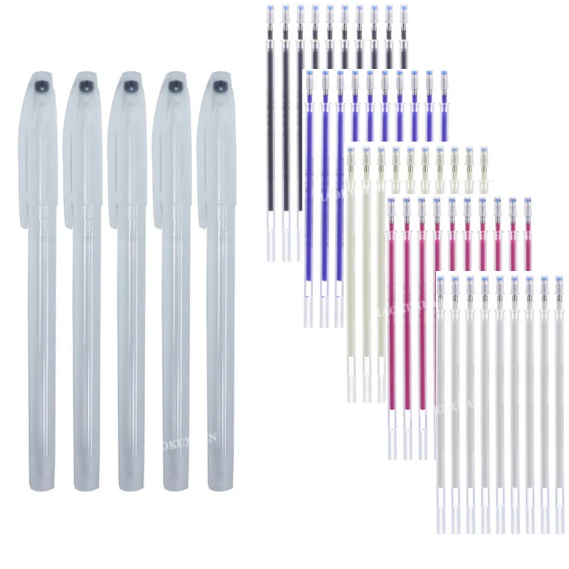 50+5pcs Fabric Pens Rod Heat Disappear Erasable Making Pattern Marks on Fabric for Quilting Sewing, Dressmaking, Tailors Sewing