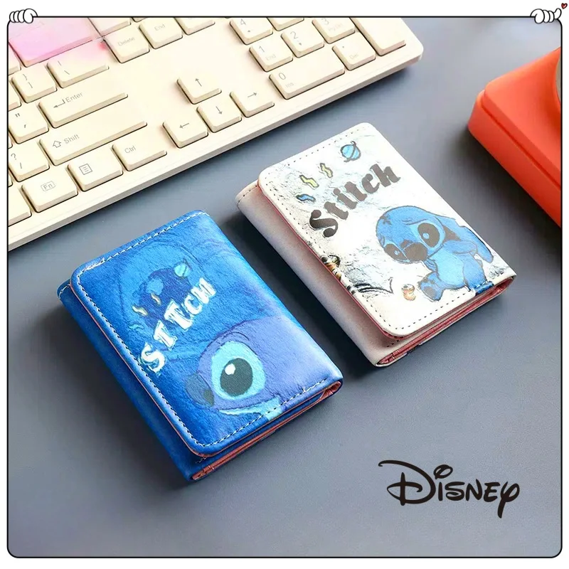 

Disney Stitch Wallet Cartoon Action Anime Figures Stitch Angel Clip Bag PU Wallet Cute Doll Originality Childrens Student Gifts