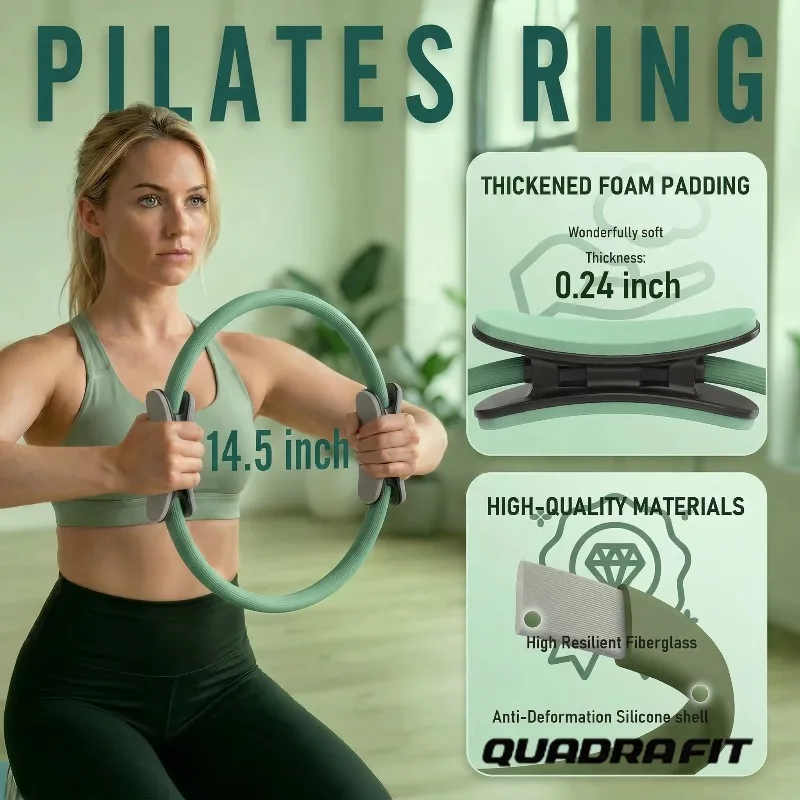 YTYINNew Eco-Friendly Pilates Workout Set With Ring Ball Resistance Bands For Home Exercise Stretch Training And Daily Fitness