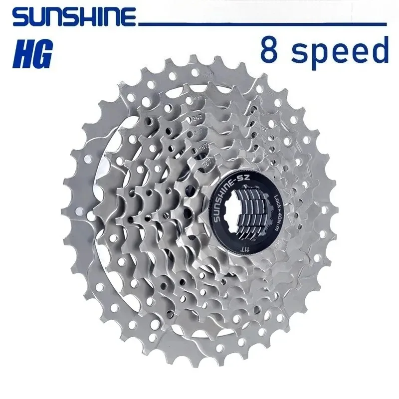 

SUNSHINE 8 speed cassette 11 30T 32T 34T 36T 40T 42T 46T MTB Road bike Ultralight 8-speed cassette for SHIMANO HG 8v cassette