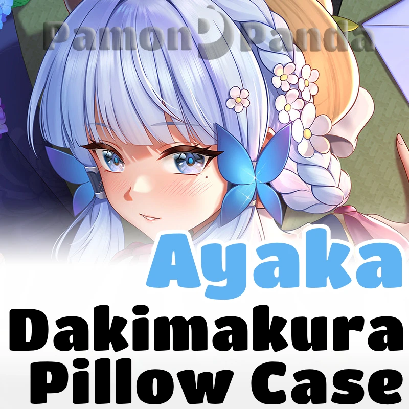 Ayaka Dakimakura Genshin Impact Game Hugging Pillow Case Full Body Cushion Cover Pillowcase Home Bedding Decor Otaku Gift MKL