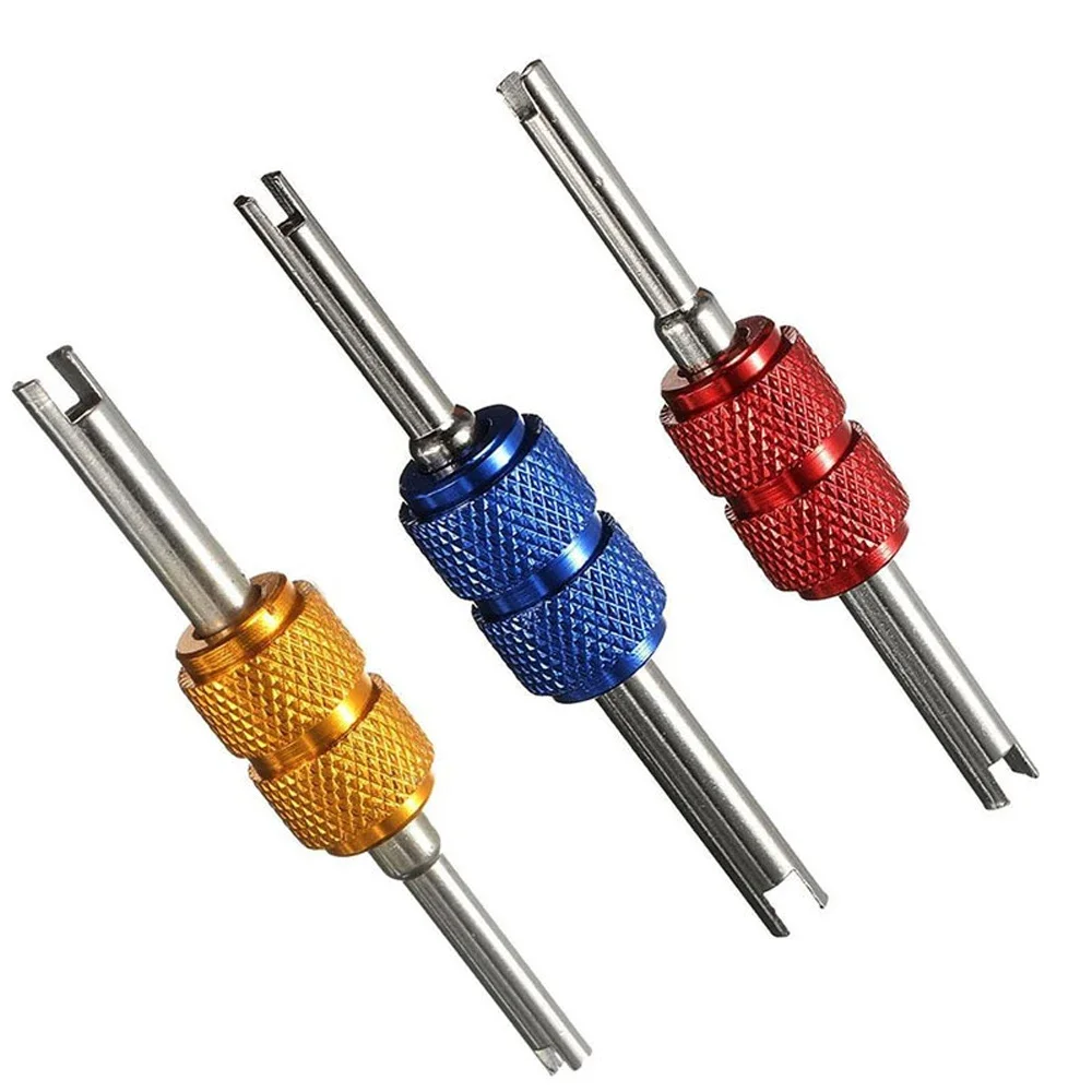 3PCS Universal Tire Valve Core Stems Remover Screwdriver Auto Truck Bicycle Wheel Repair Tool Dual Use Car Accessories