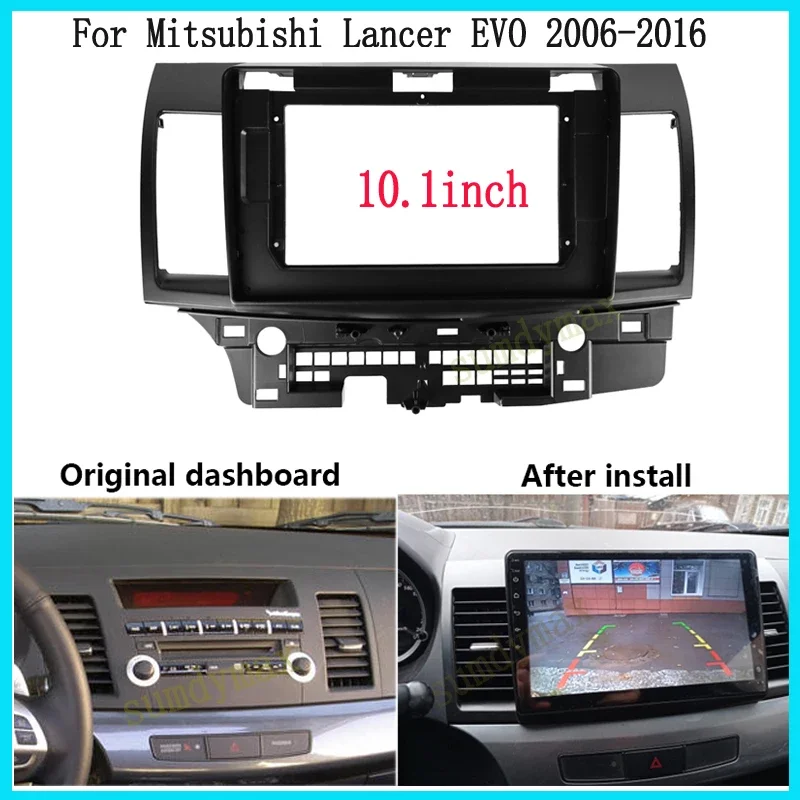 

2 Din 10.1" Car Radio Fascia Frame for MITSUBISHI Lancer 2010-2015 Android Radio Dashboard Kit Face Plate Fascia Frame