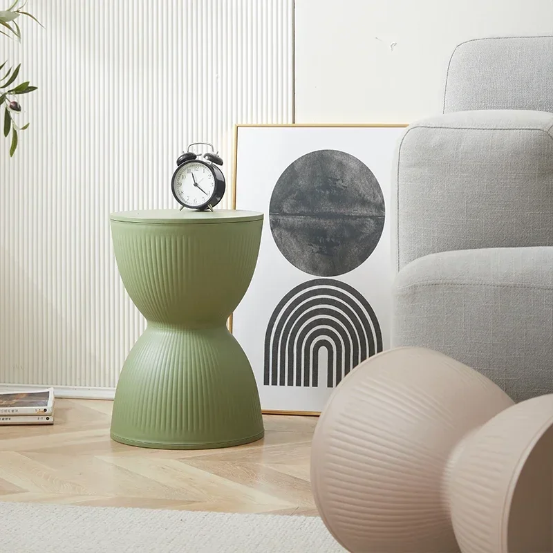 

Nordic plastic low stool household round stool simple modern dining living room shoe changing children's small bench