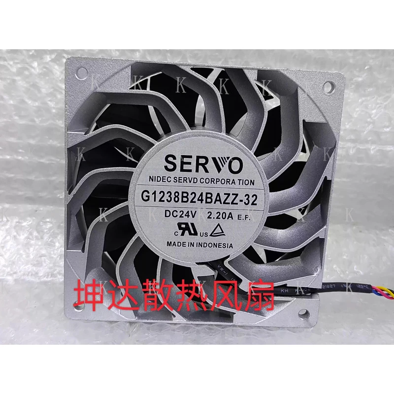 C  FOR SERVO G1238B24BAZZ-3  wbr/  2 DC24V 2.20A 120*120*38MM 4-Wire Inverter Cooling Fan