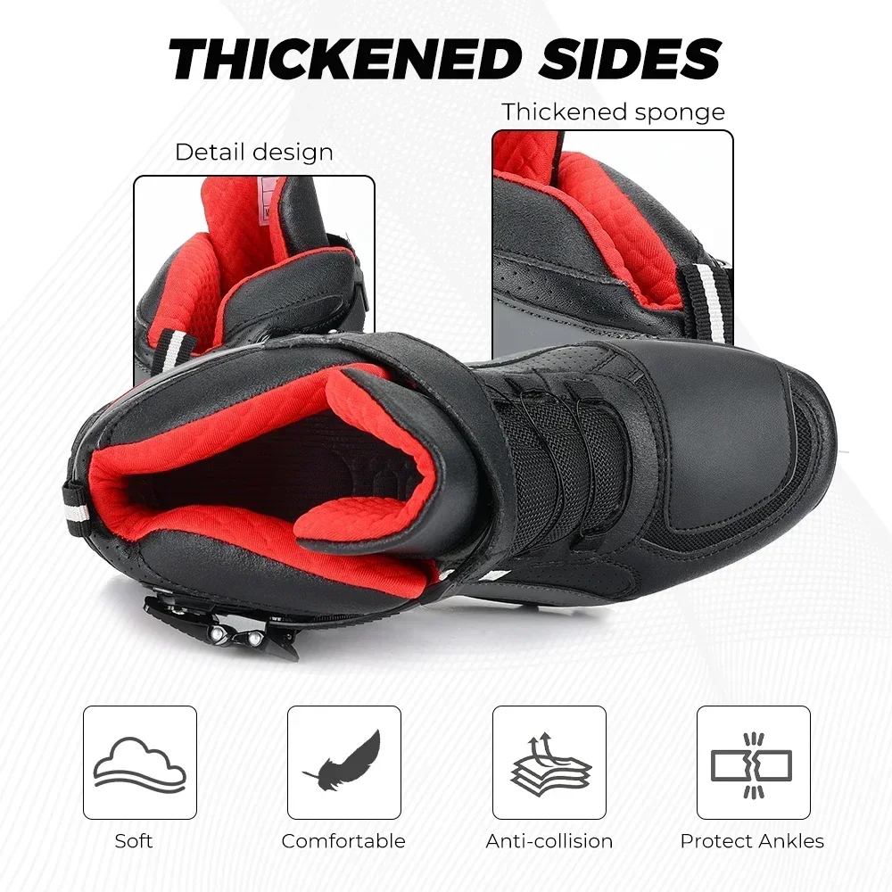 Motorcycle Short Boots Men Shoes Riding Sneakers Unisex Highly Elastic Breathable Comfortable Motorbike Off-road Outdoor Cycling - Image 4