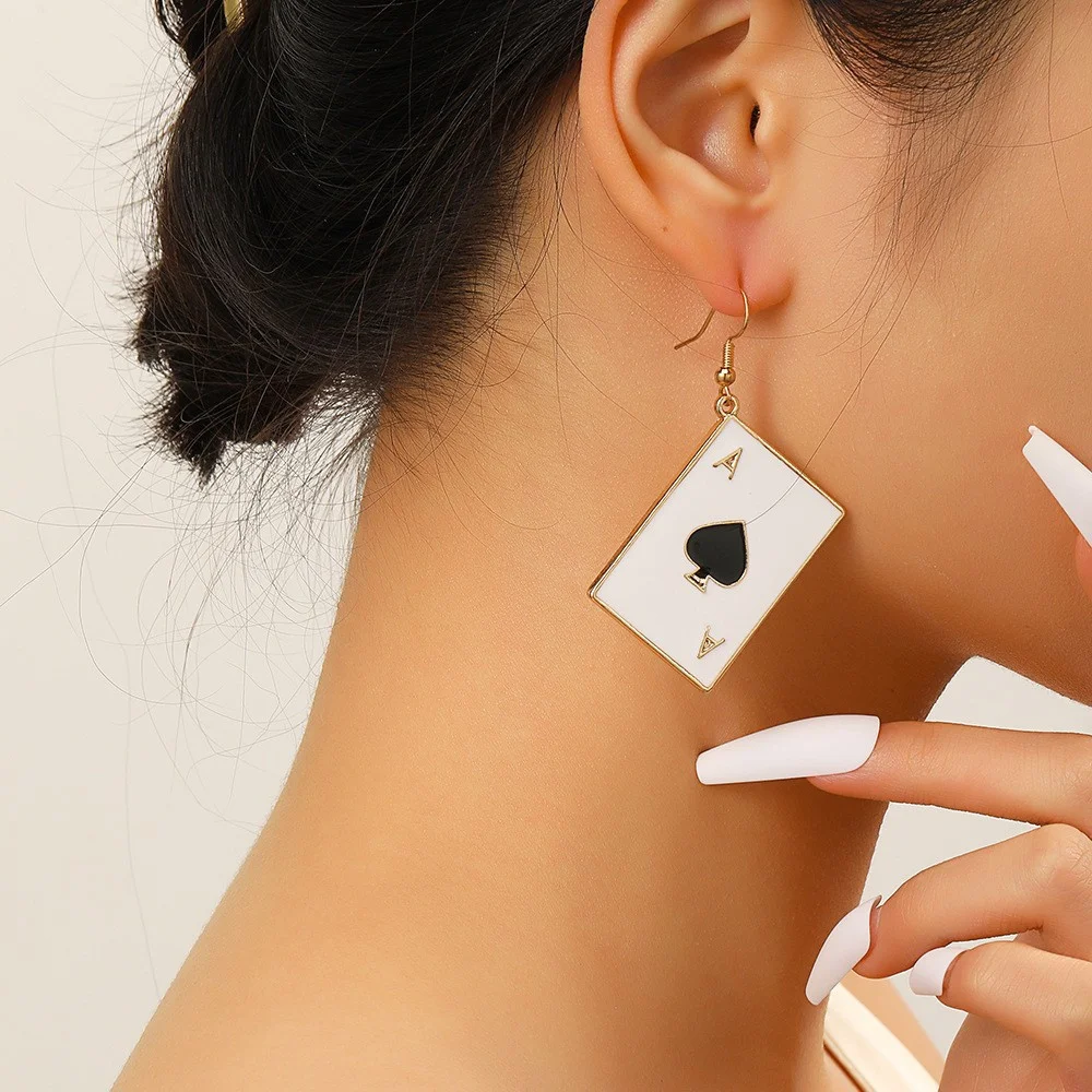 Poker Earrings Spad… - image