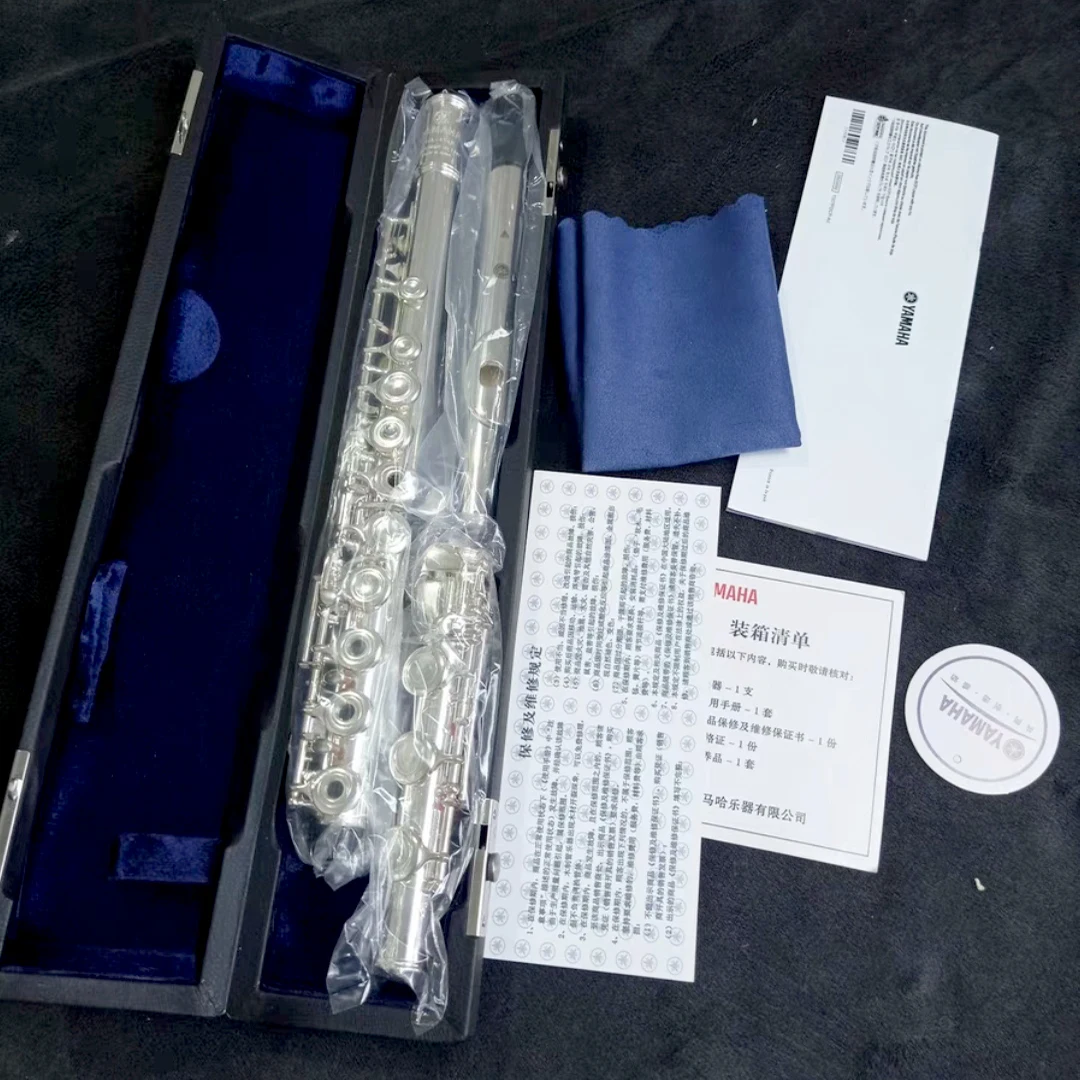 

Japan YFL-471H Silver Gold Flute Musical Instrument Flute 17 Key Open Close C Tune and E-Key Flute music professional