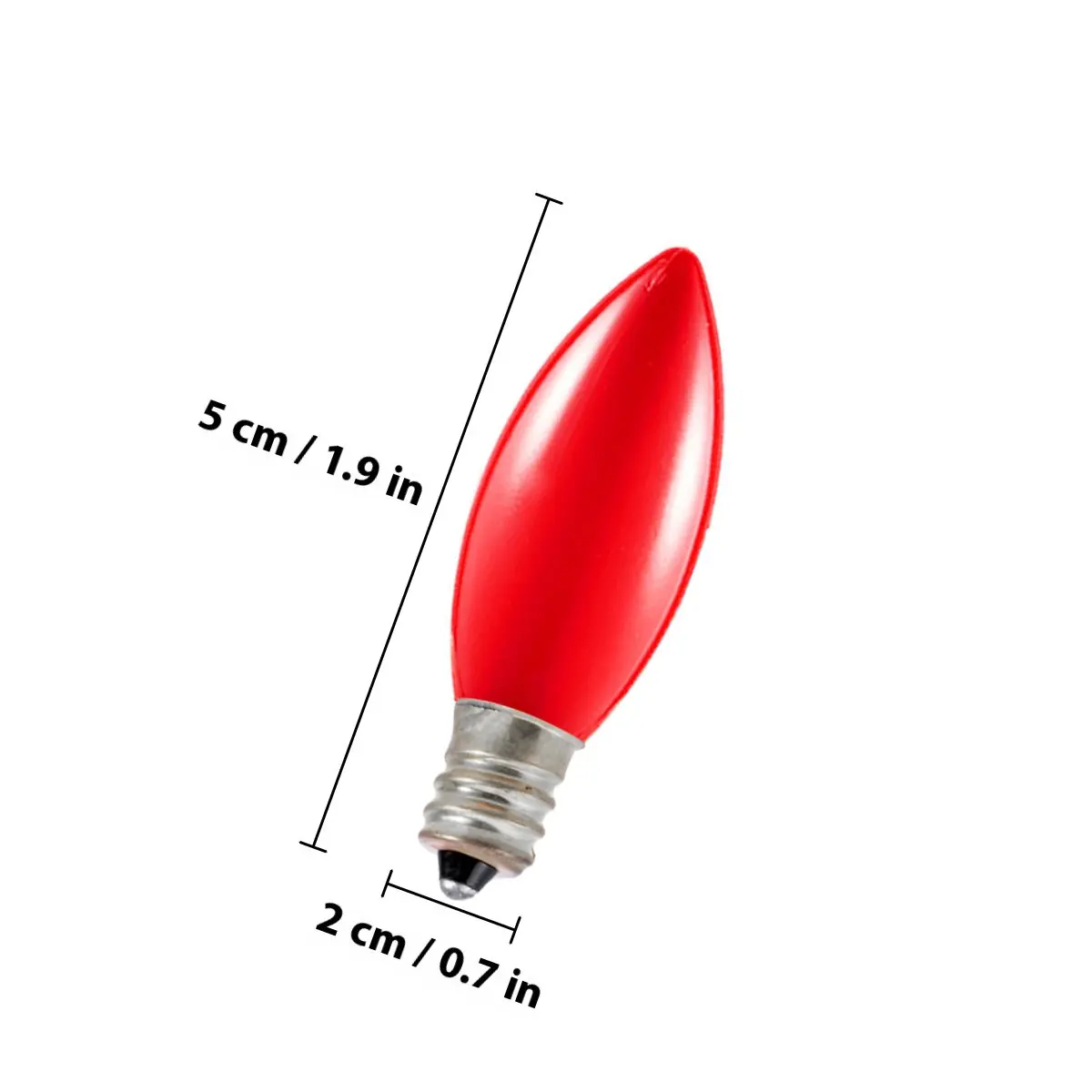 50Pcs Stainless Steel Light Bulbs 7W E12 220V Red Lamp Bulb for Holiday Displays Chandeliers Wall Sconces Decorative Fixtures view 5