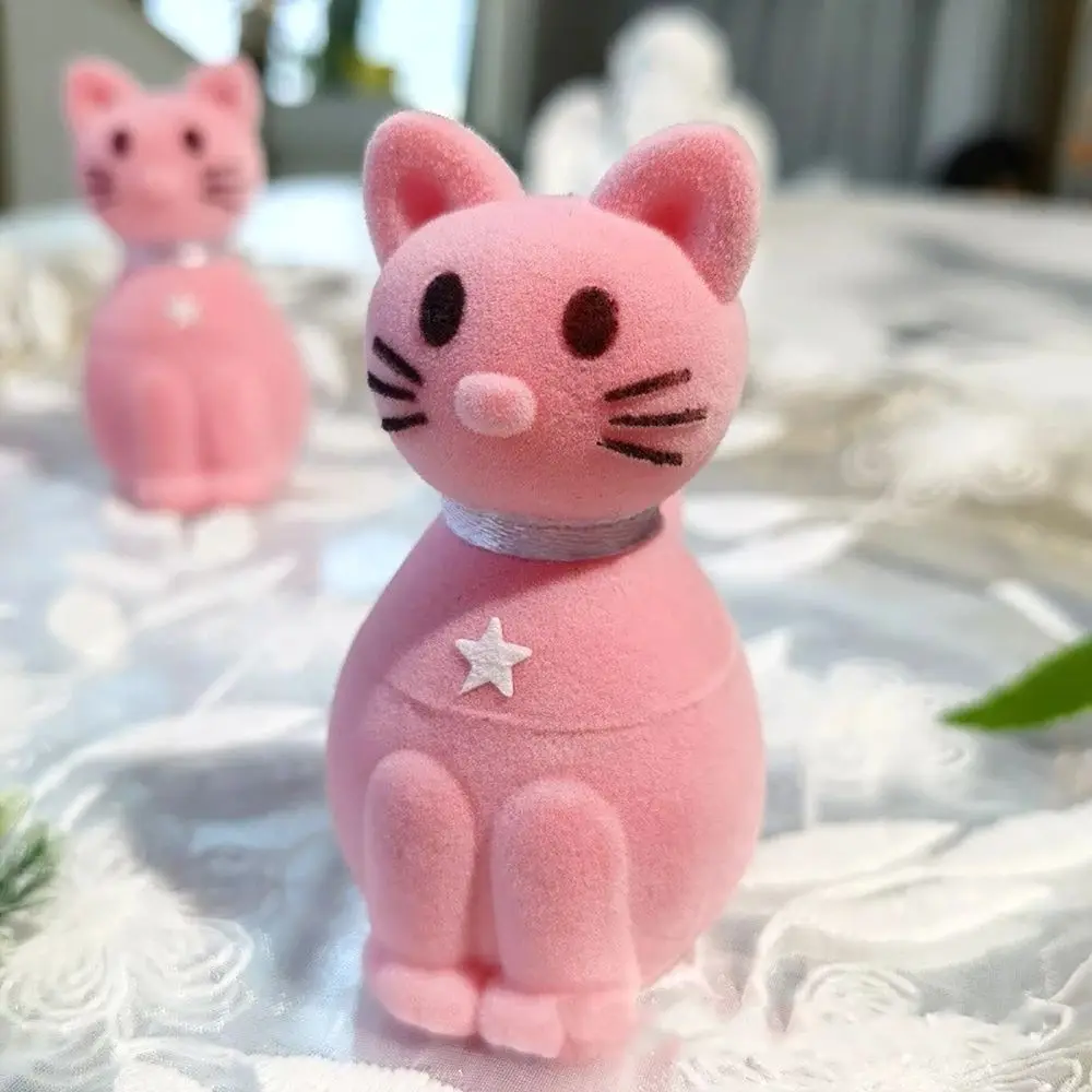 

Милые серьги с животными, мультяшный кот, подарок, бархатная коробка для колец, ювелирные изделия, подарочные коробки, чехол для хранения